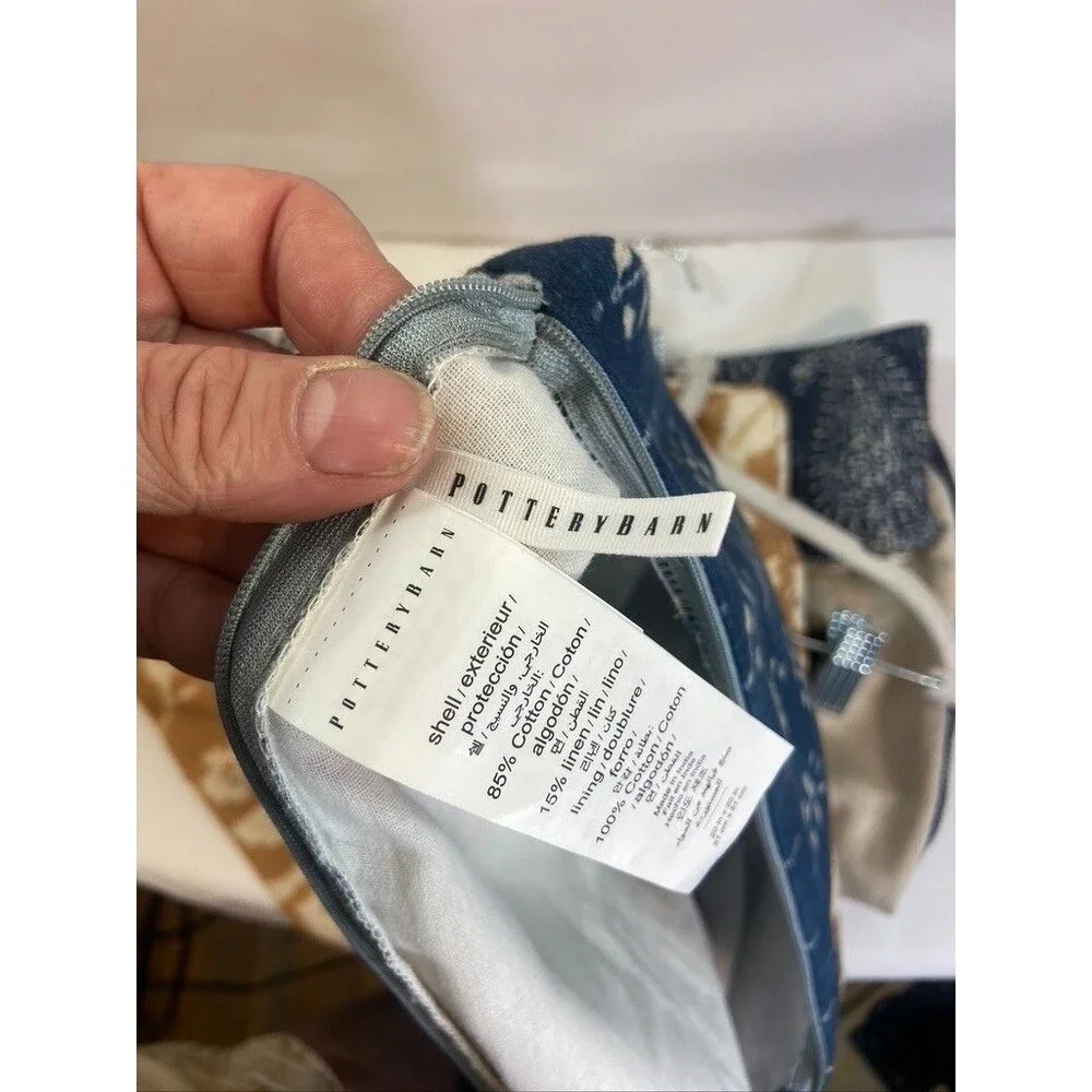 POTTERY BARN PILLOW CASE LINEN COTTON 19